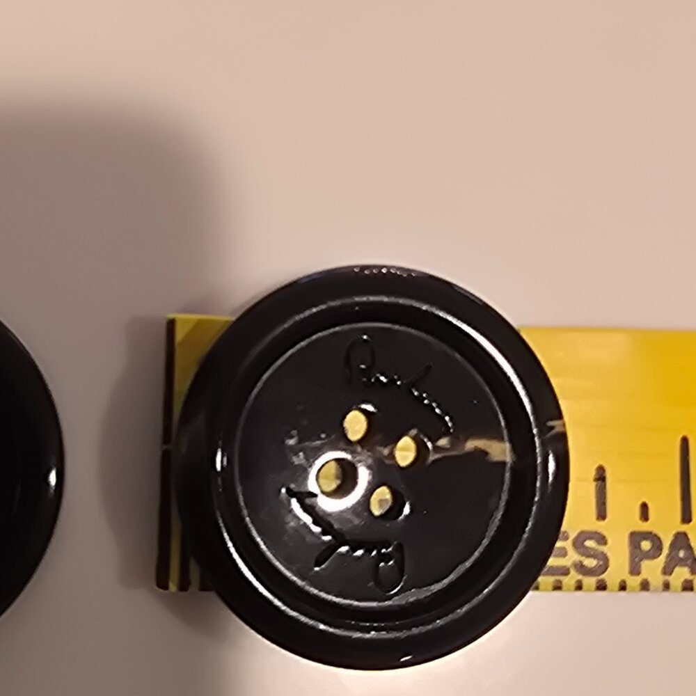 Burberry Black Patterned Replacement Buttons - image 2